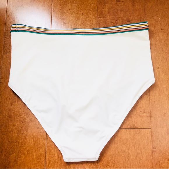 NWT Madewell Rainbow-Trimmed High-Waisted Bikini M - Picture 7 of 9